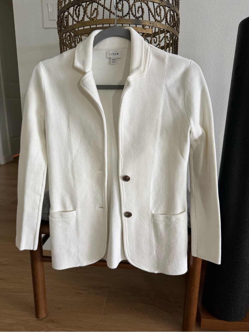 J. Crew Off-White Knit Blazer Jacket